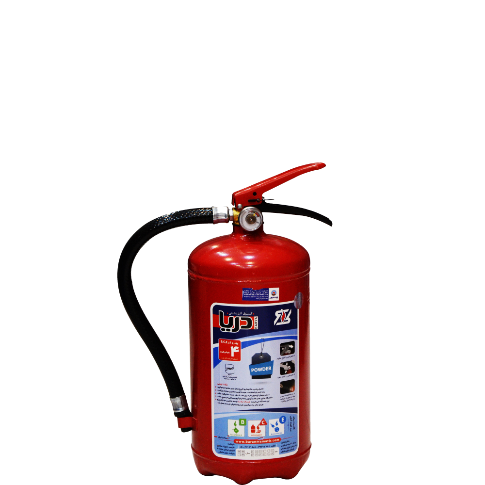 کپسول آتش نشانی پودر و گاز 4 کیلویی دریا